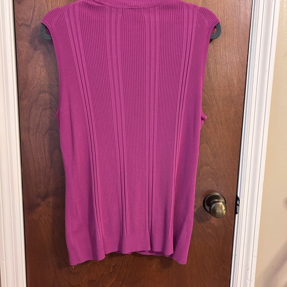 Dressbarn Fuchsia Ribbed Tank Top - Picture 2 of 4